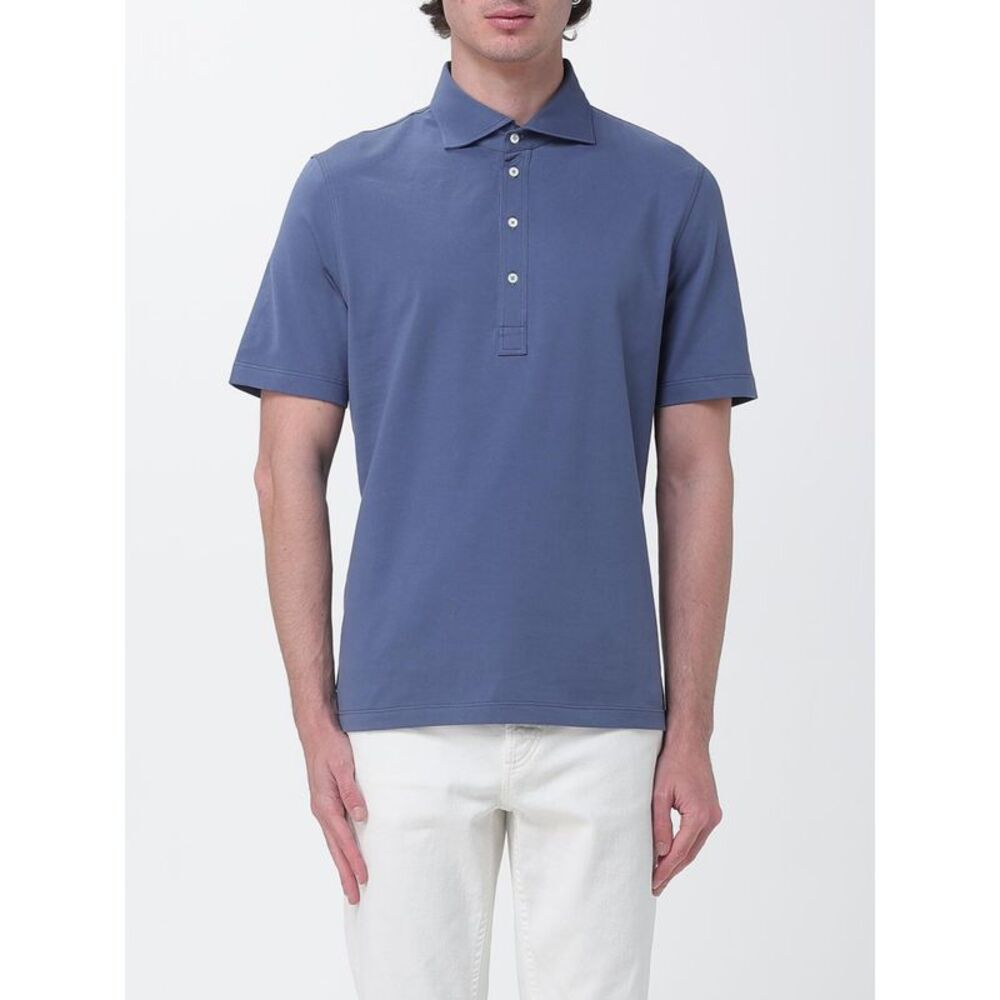 Brunello Cucinelli Polo Shirt Men Denim